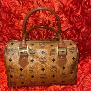 MCM Visetos Logogramme Handbag Canvas
